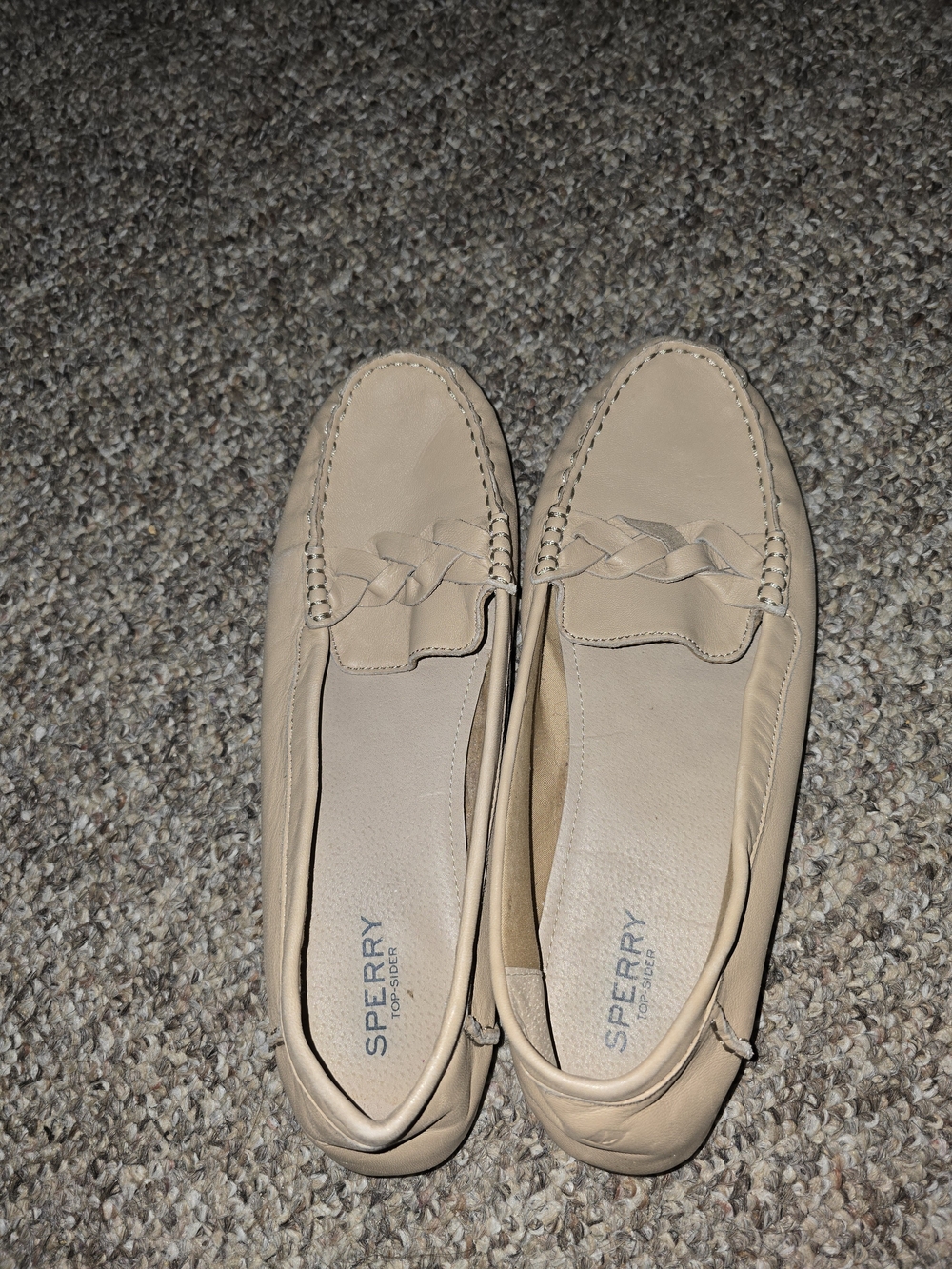 Sperry Women's Neutral Tan Braided Leather Loafers